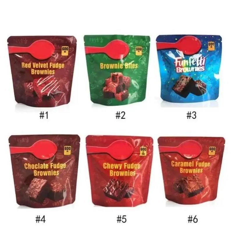 Sacs d'emballage infusés pour sourcils 600 mg gâteau vide bouchées de chocolat au fudge moelleux velours rouge Ppxwe Aaknn