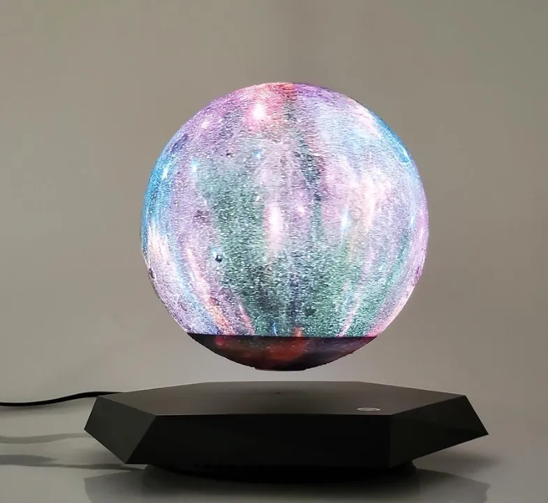 2 pezzi/lotto spedizione gratuita levitazione magnetica scrivania galleggiante lampada a luna stellata per la decorazione di Natale