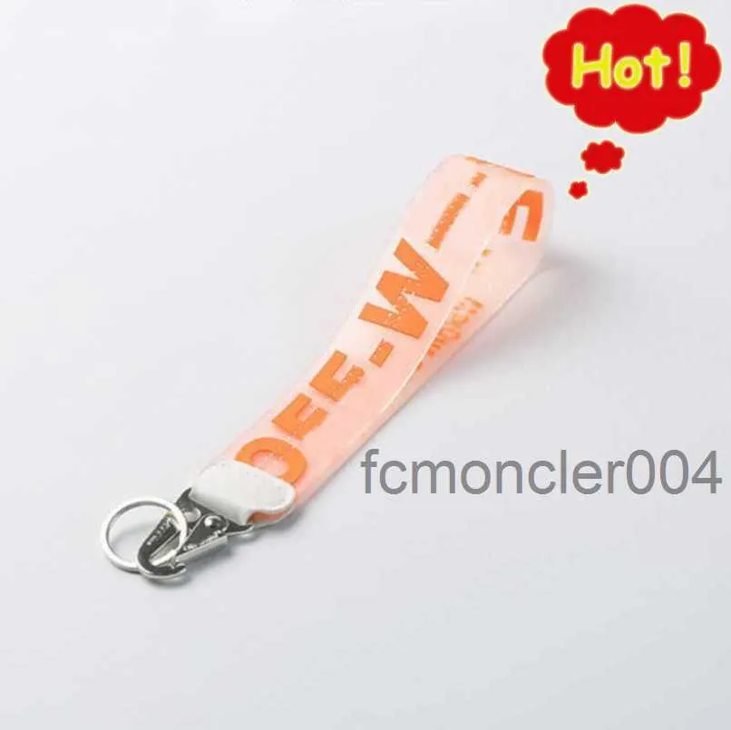Keychains Lanyards Key Chain White Luxury Rings Clear Rubber Jelly Letter Printsleutels Ring Fashion Men Women Canvas Keychain Camera Pendant L0G6