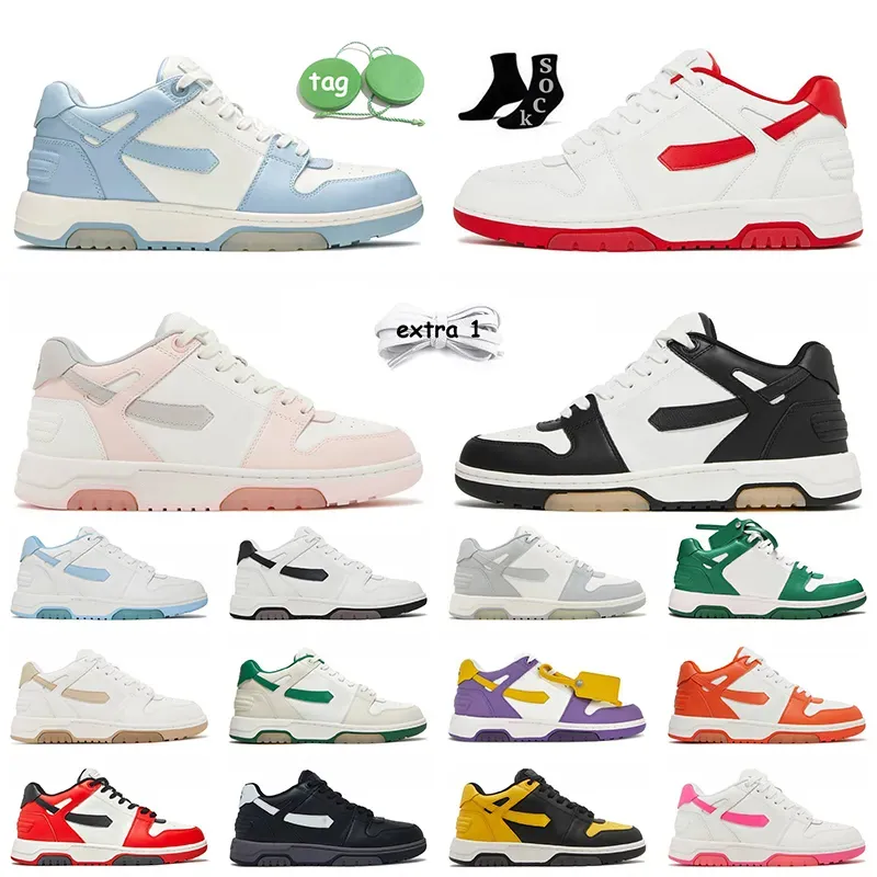 Offs White Out Of Office Low Designer Shoes Platform Sneakers Dhgates Runners Sapatos Casual para Homens e Mulheres Azul escuro Calçados de esportes de luxo