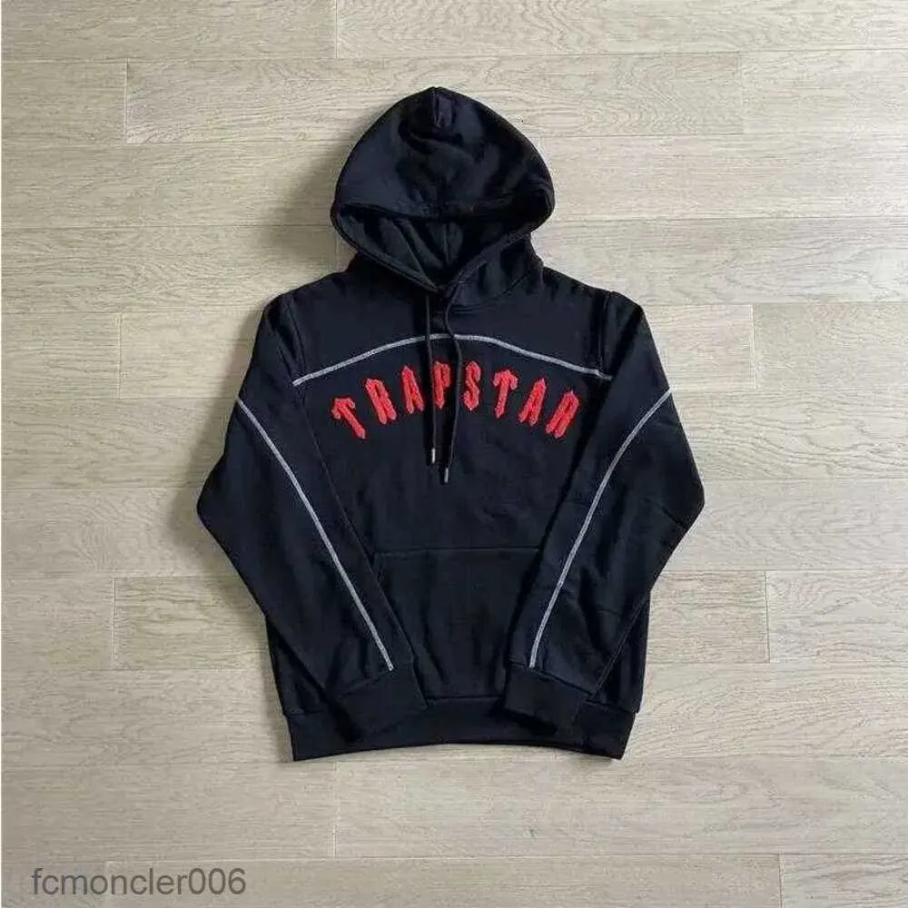 2023 Men's Hoodies Trapstar Tracksuit Set Arch Panel Red Letters Top Quality Embroidered Hoodie Jogging Pants Uk London High Street 4ZWA