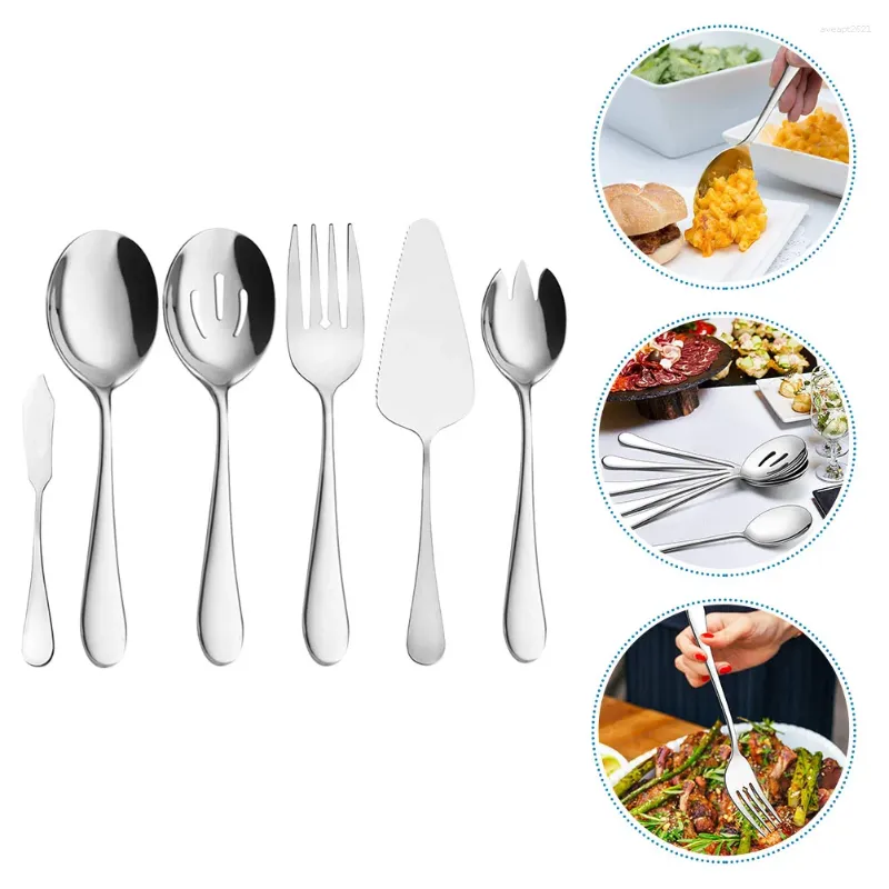 Set di stoviglie Set di forchetta e cucchiaio Fornitura di utensili da cucina Stoviglie Posate per la casa Dessert Acciaio inossidabile