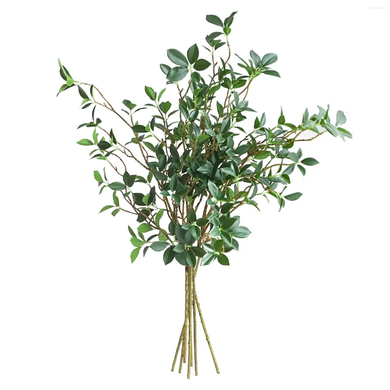 Fiori decorativi 73 cm / 113 cm Rami di foglie di eucalipto finte Plastica artificiale Pianta verde Foglie finte Steli Multi-funzione Home Room