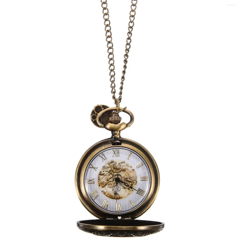 Taschenuhren Vintage-Uhr für Damen, kleine Retro-Digital-Herrenuhr mit Metallgetriebe