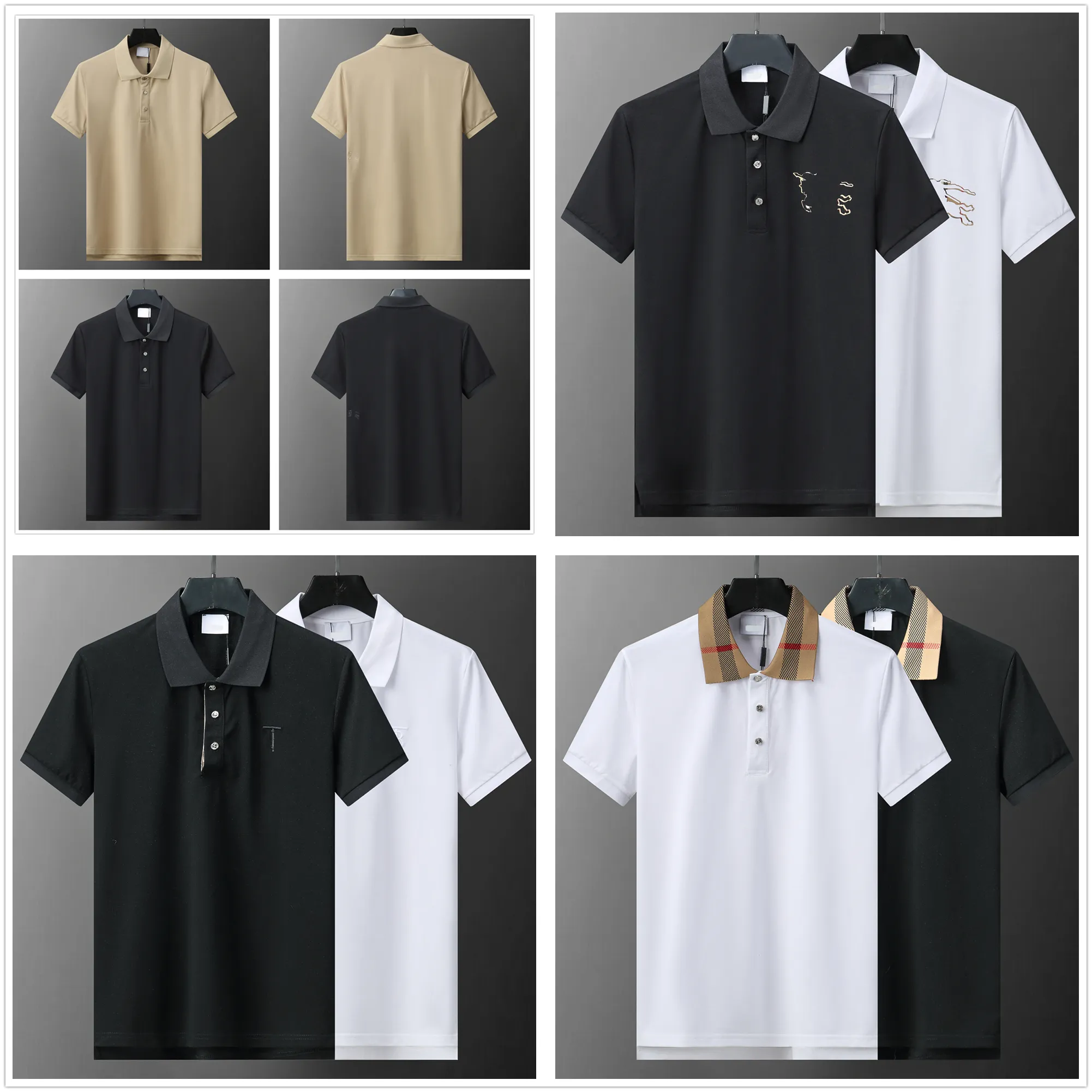 mens designer black polo shirts