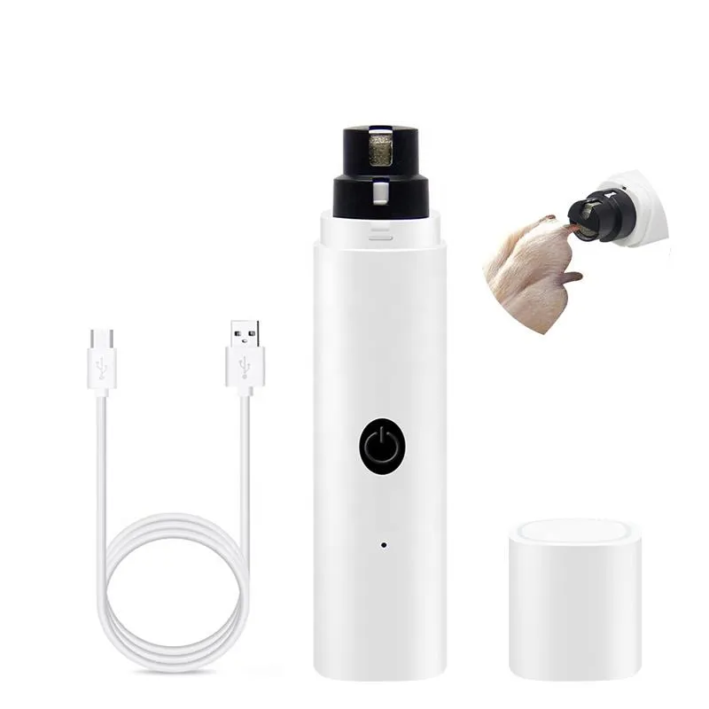 Grider des ongles de chien professionnel à 2 vitesses électriques rechargeable Trimage des ongles d'animaux