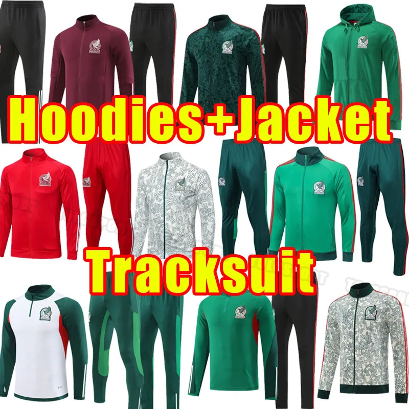 World 2023 Cup Mexico voetbaltrackpakken 24 23 Chicharito Lozano Dos Santos voetbalhemd met lange mouwen Tracksuit Hoodies Coodies Coate Jacket Training Set