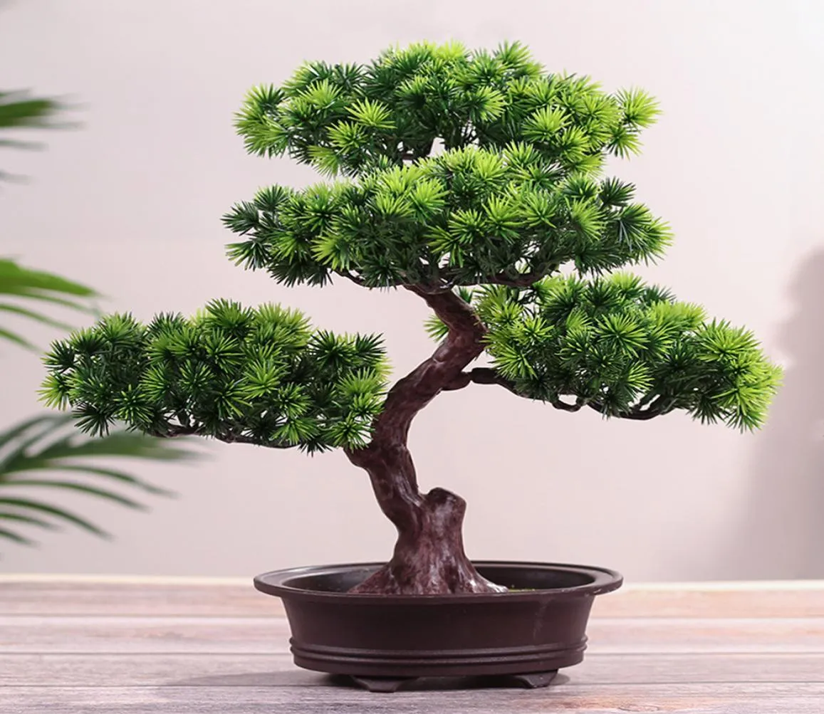 Festival plante en pot Simulation décoratif bonsaï bureau à domicile pin cadeau bricolage ornement réaliste accessoire artificiel bonsaï LJ5916565