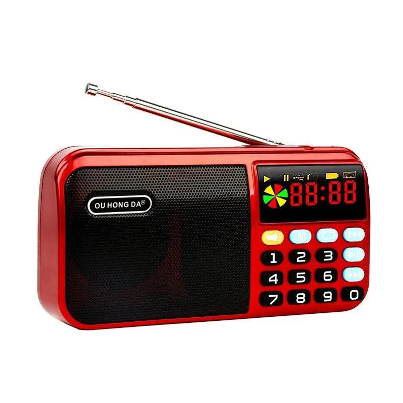 Radio 1pcs Mini Portable Radio Handheld Digital Fm Usb Tf Mp3 Player Speaker Usb Rechargeable Radio Pockets Receiver Wholesale New