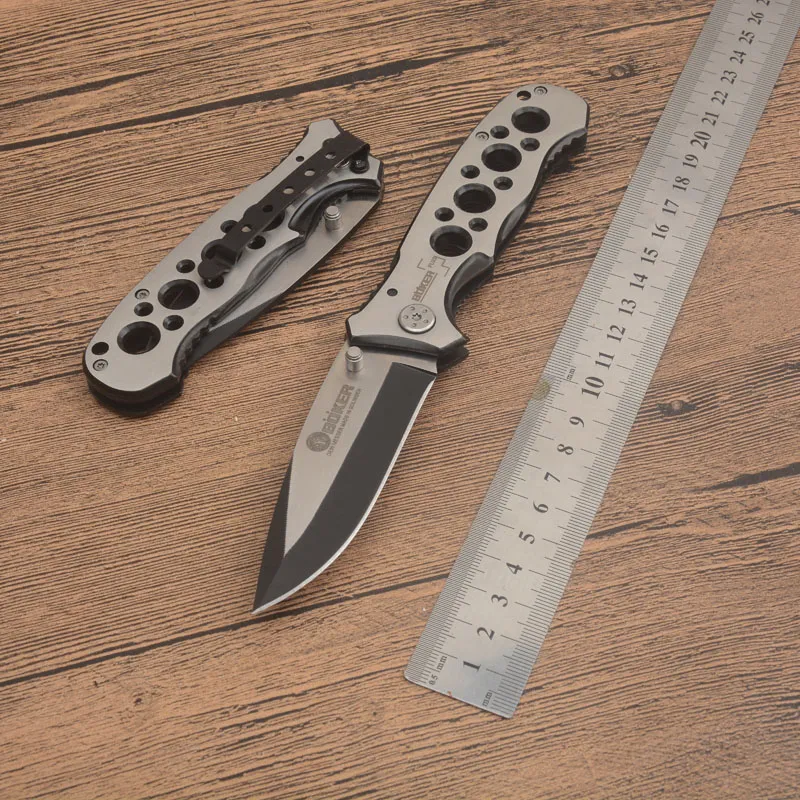 NUOVO Coltello pieghevole Boker Apertura rapida tattica assistita 3CR13 Lama Drop Point Manico in alluminio Coltelli aperti veloci Caccia da campeggio esterna Strumento EDC