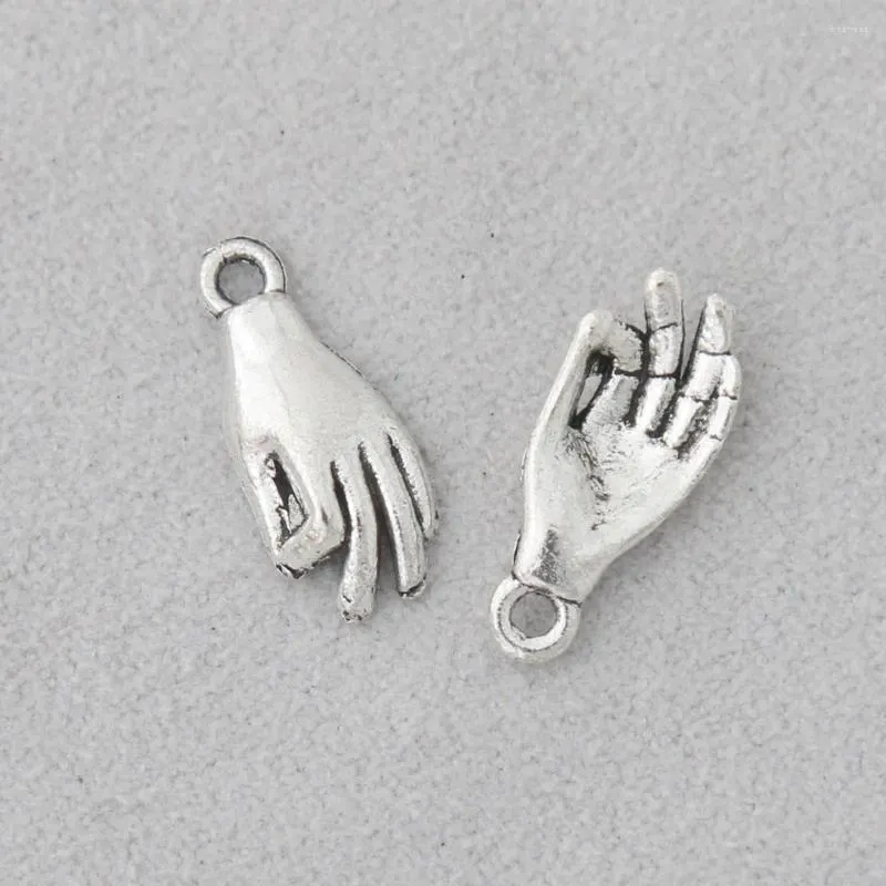 Charms Rainxtar Fashion Antique Silver Color Buddha Hand 7 17mm 100st AAC1018