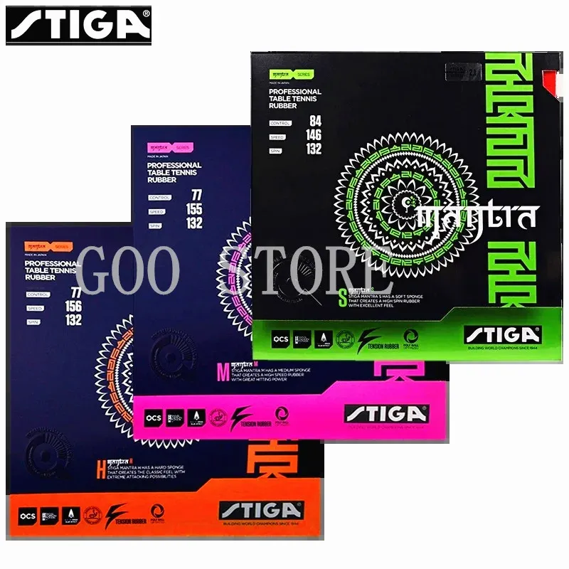 STIGA Tafeltennisrubber MANTRA M H Aanstootgevende puistjes met sponspitten in pingpong Tenis De Mesa 231227