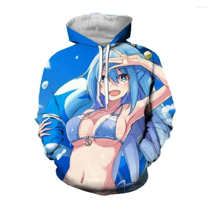 Men's Hoodies Jumeast 3D Printing Bikini Sexy Girl Anime Hoodie Men Clothes Oversized Fashion Comfortable Streetwear Mens Casual Coat