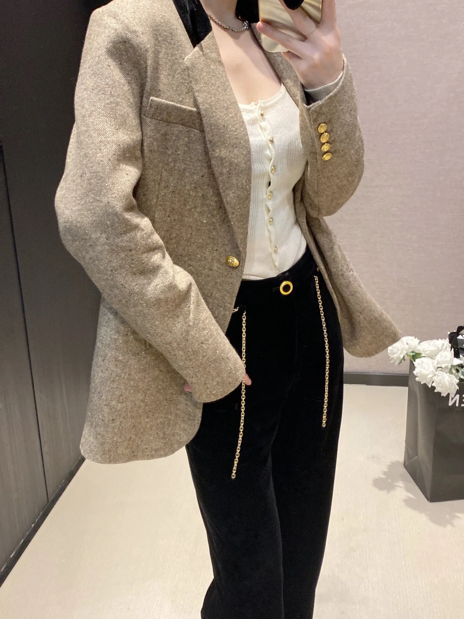 CELI1 Designer Vêtements Femmes Femmes Veste Ve femme Coat 2024 Coats Designer Veste Femme Designer Blazer Femmes Blazer Winter Jacket Trench Coat Trench Coat Femme Cadeau d'anniversaire