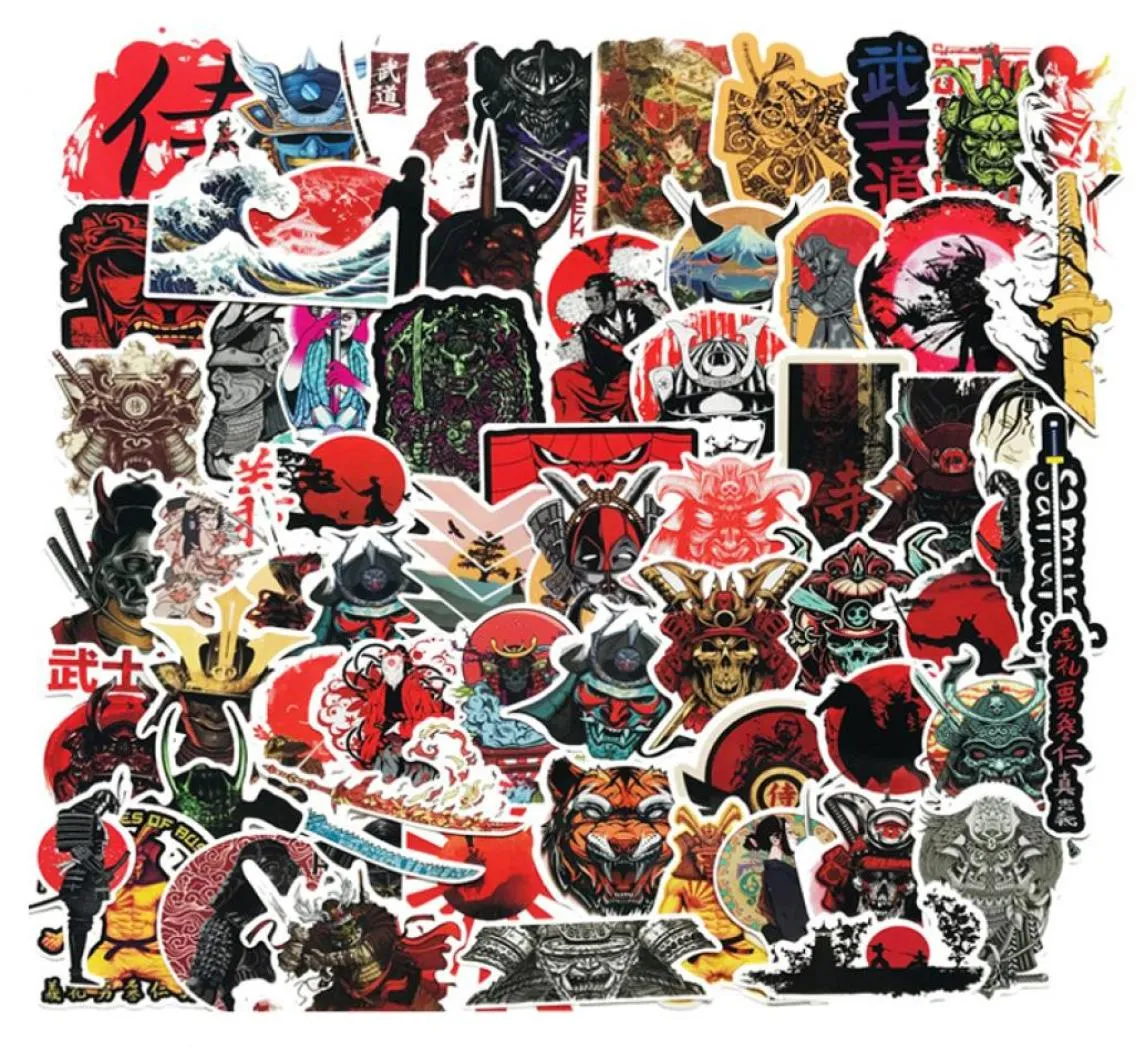 65PCSLOT Japan Samurai Stickers för racingbil Motorcykel Fitcase Bagage Automotive JDM Decal Sticker1431604