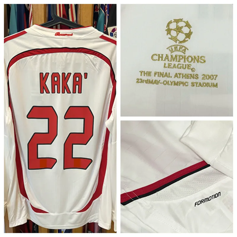 Maillot rétro MILAN AC away FINALE 2007 MALDINI - Les Voyages En Ballon - Maillots de football vintage