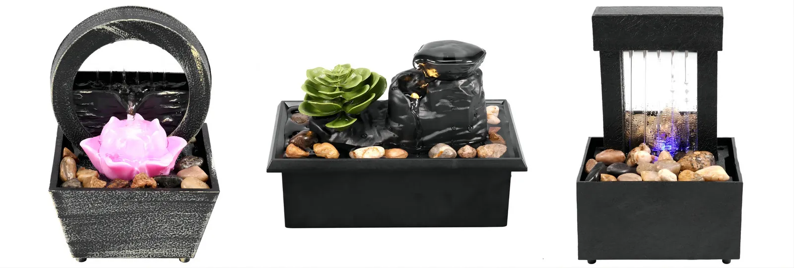 Library Waterfall Mini Mini Waterfall Fountain - Serene Desktop Waterfall Decoration for Home ...