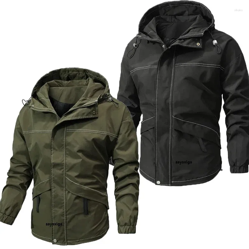 Vestes masculines veste militaire tactique manteau zipper cargo extérieur capot de vintre