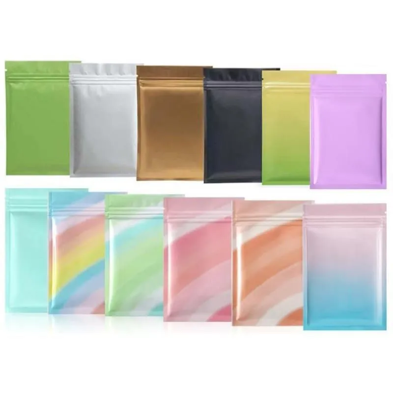 Borsa in Mylar con cerniera risigillabile multi colore all'ingrosso Conservazione degli alimenti Sacchetti di alluminio Sacchetti di imballaggio in plastica Sacchetti Avjev Xitie