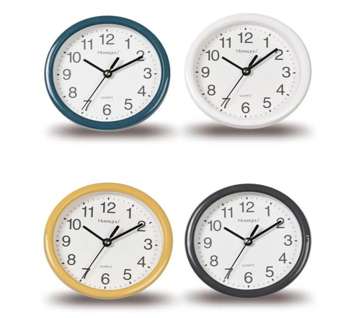 15 cm petites horloges murales classique simple bordure épaisse pas de tique muet montre suspendue horloge mignon bureau étudiant dortoir décor à la maison 6498694