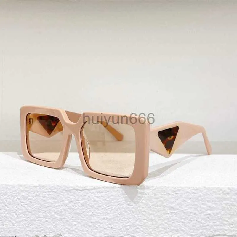 Designer sunglasses Square large frame sunglasses for women round face PR16YS internet celebrity style sunglasses men with UV protection pink and white color