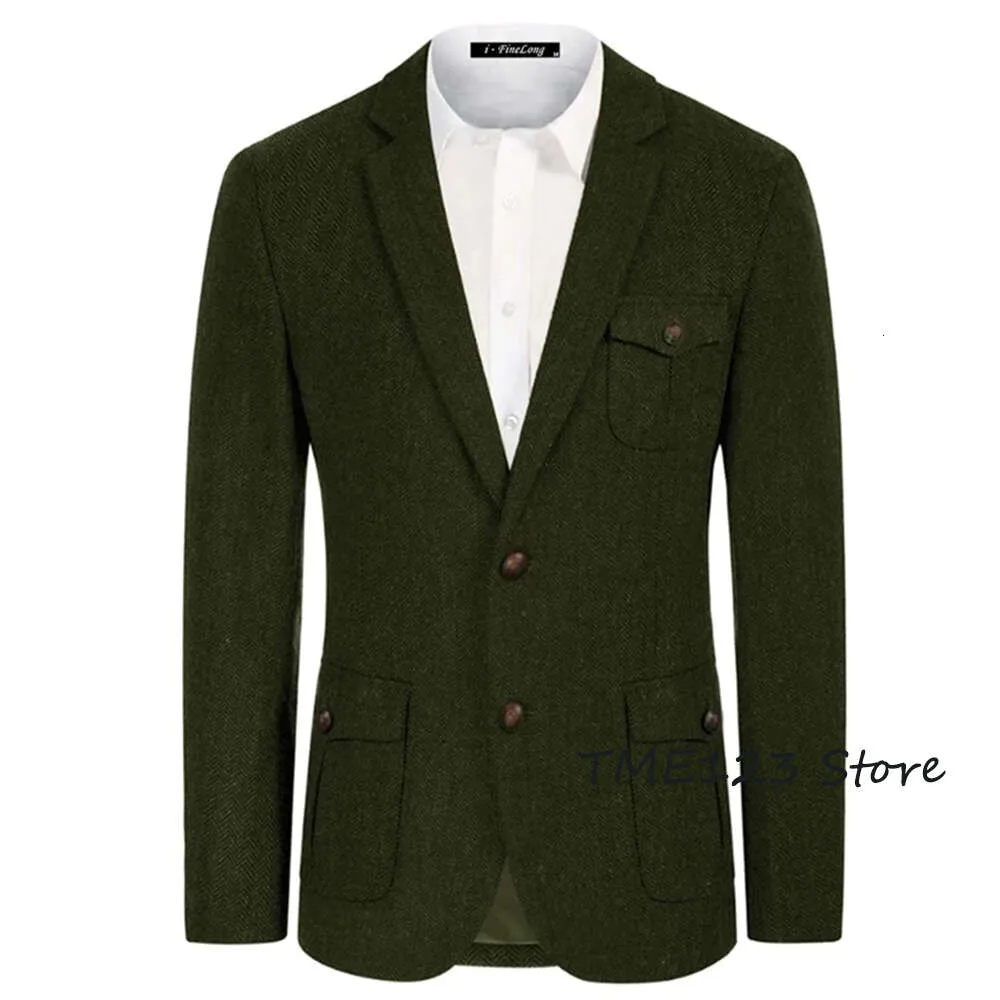 Herrenjacke Casual Business Slim Fit Blazer Hombre Anzug Fischgramm Terno Maskulino Herren Kleidung