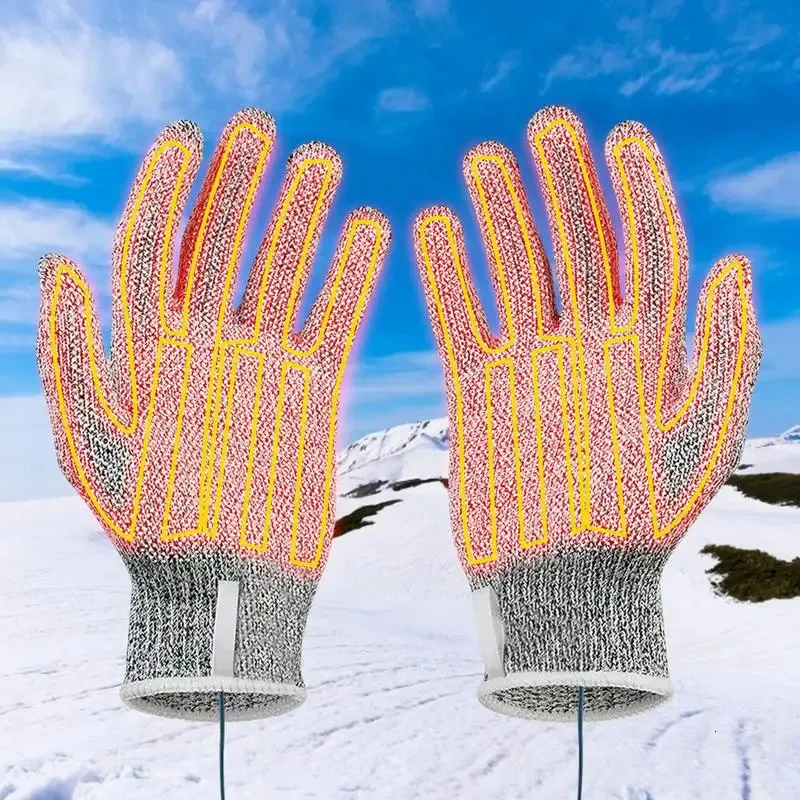 1 Pair 5V Winter Outdoor Thermal Warm Mittens Heater for Shoes Gloves PadGloves Heated Pads Electric Heating Element 18 18cm 231226