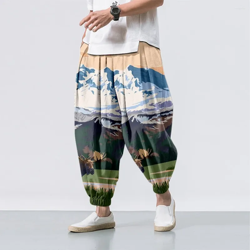 Herenbroek Natuur En Bergen Streetwear Oversize Cargo Herenkleding Harajuku Casual Joggers Hiphop Baggy Broek Mannelijk