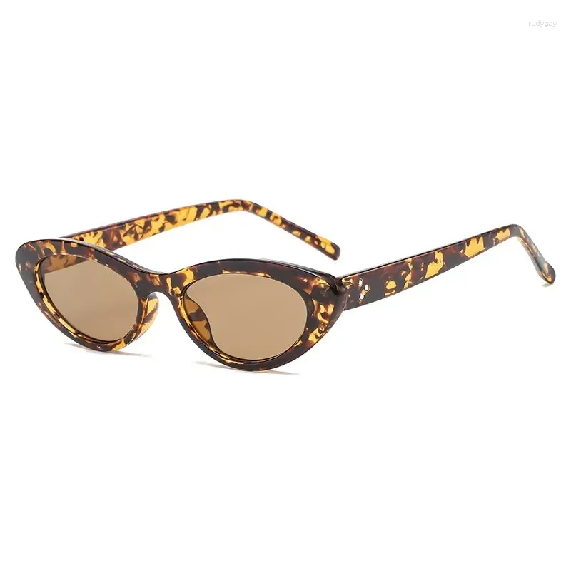 Lunettes de soleil Vintage Hawksbill Cat-Eye Haute Qualité Polygone Petit Mètre Nail Mode Femmes Hip Hop Rétro Lunettes