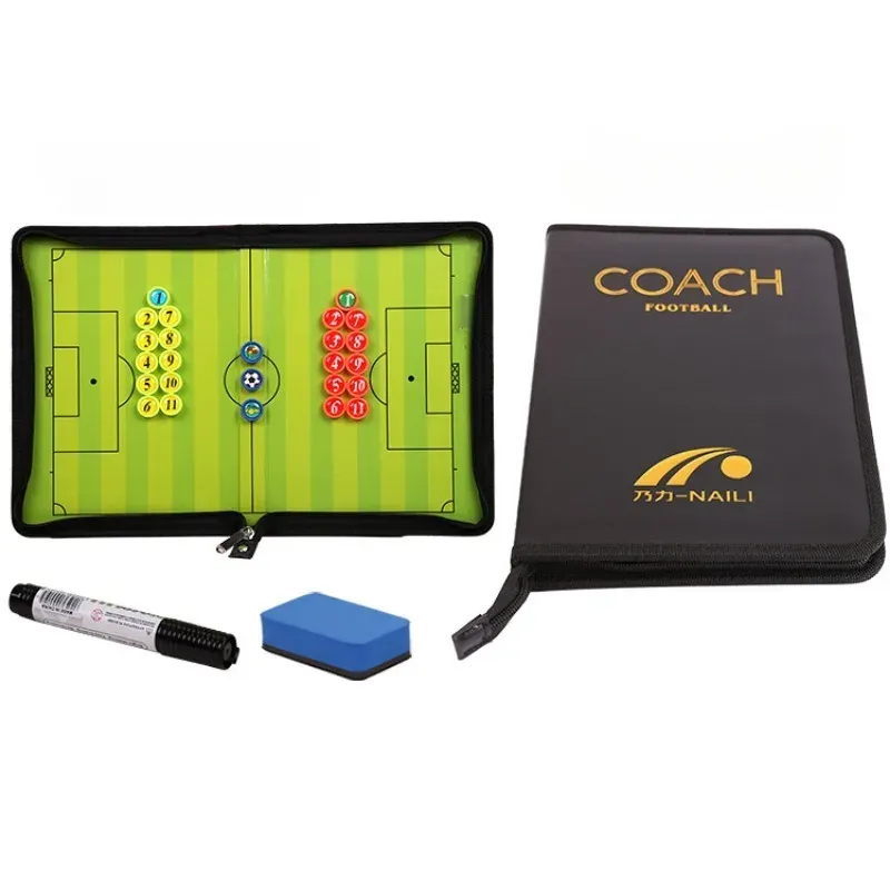 Faltbares magnetisches Taktikbrett, Fußballtraining, taktisches Klemmbrett, Fußballtrainer, Taktiktafel-Set mit großem Tafel-Radiergummi