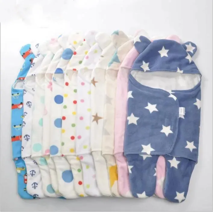 Borse Sacchi a pelo neonato Coperte per neonati Fasce Passeggino per bambini Carrello Swaddle in pile Canguro Sacco a pelo Marsupio Involucri invernali Beddin