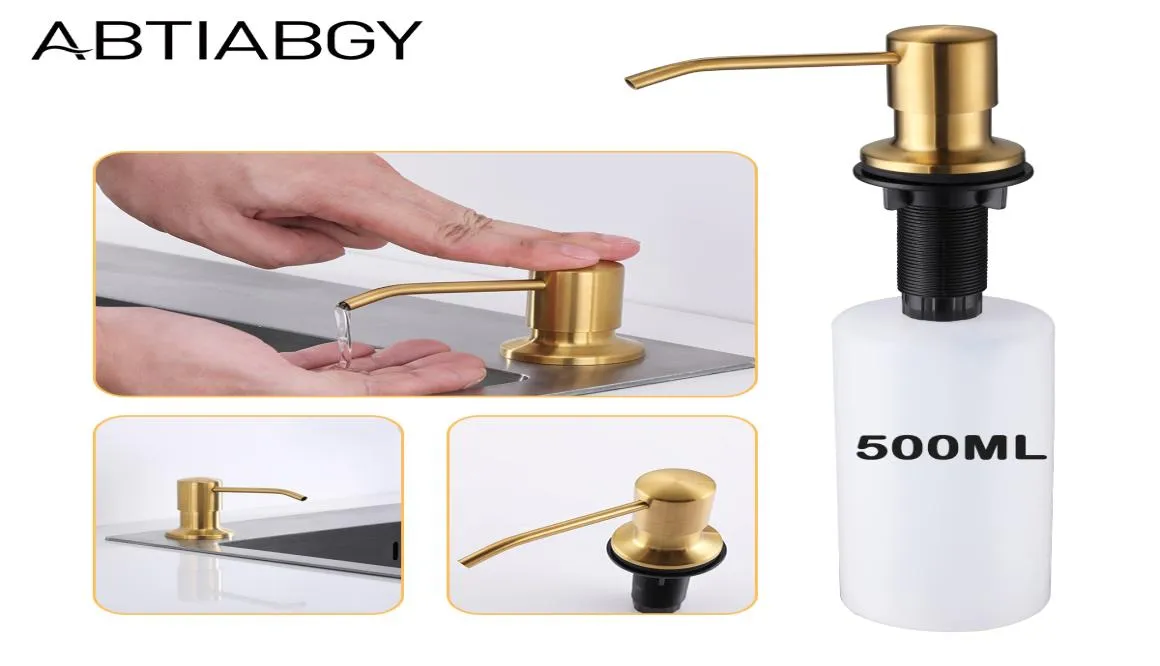 Liquid Soap Dispenser 8 Colors Countertop Stainless Steel Kitchen Sink Brushed Gold Large Capacity Detergent Pump Bottle 2211038056105