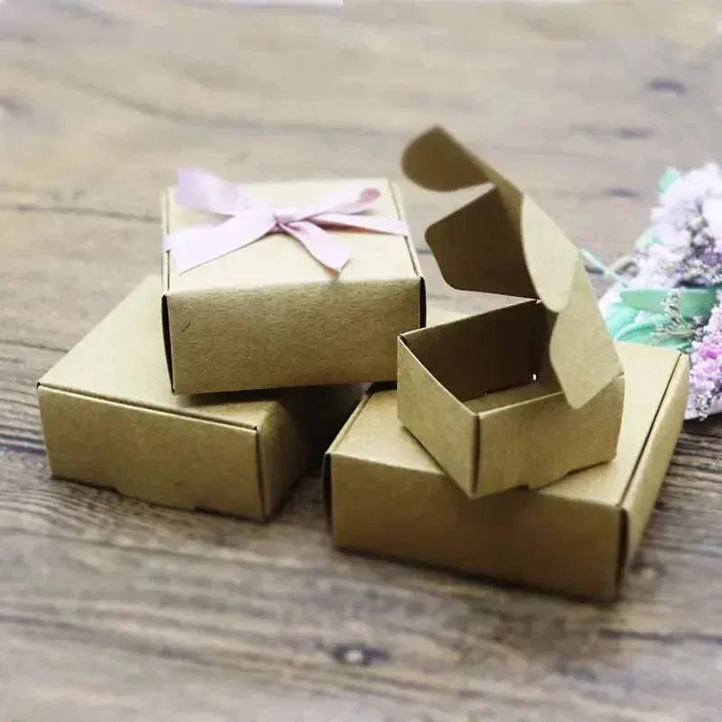 Vintage Kraft Paper Gift Box Wedding Christmas Cardboard Packaging Box DIY  Handmade Candy Storage Box 231227 From Guan10, $19.03