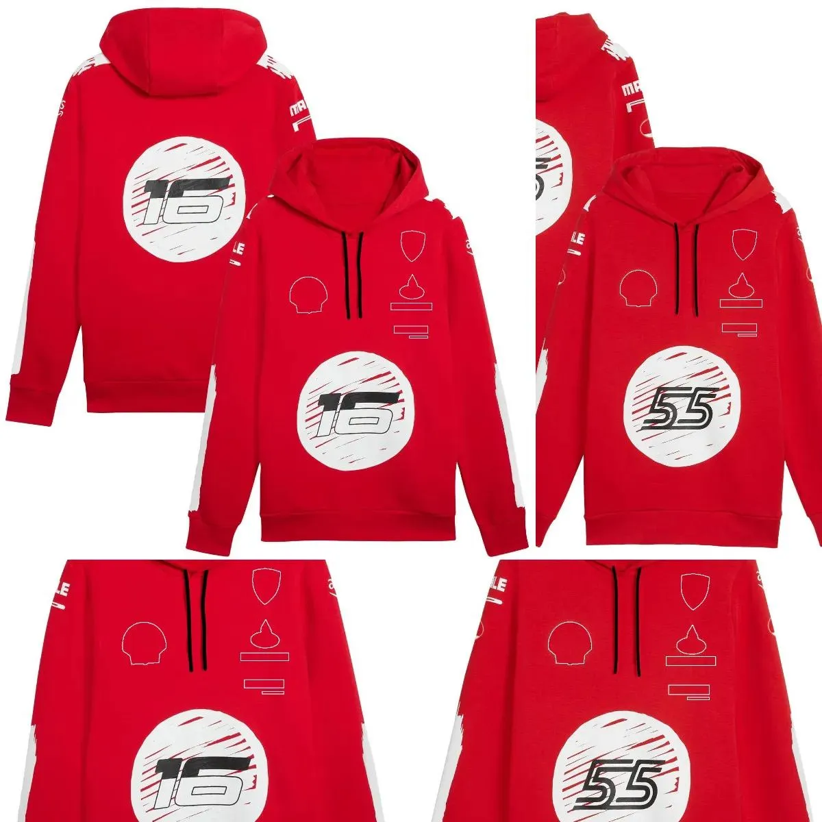 Kleding 2023 F1 Team Racing Hoodie Formule 1 Bestuurder Sweatshirt met capuchon Nieuw seizoen Race Rode Hoodies Herfst Autofans Sport Heren Pullov