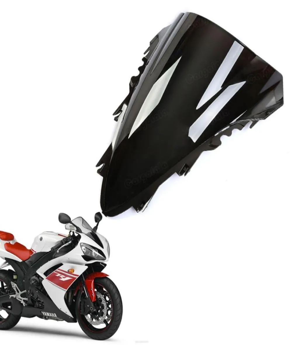 Ny motorcykel ABS Windshield Shield för Yamaha YZF R1 20072008 Black4882229