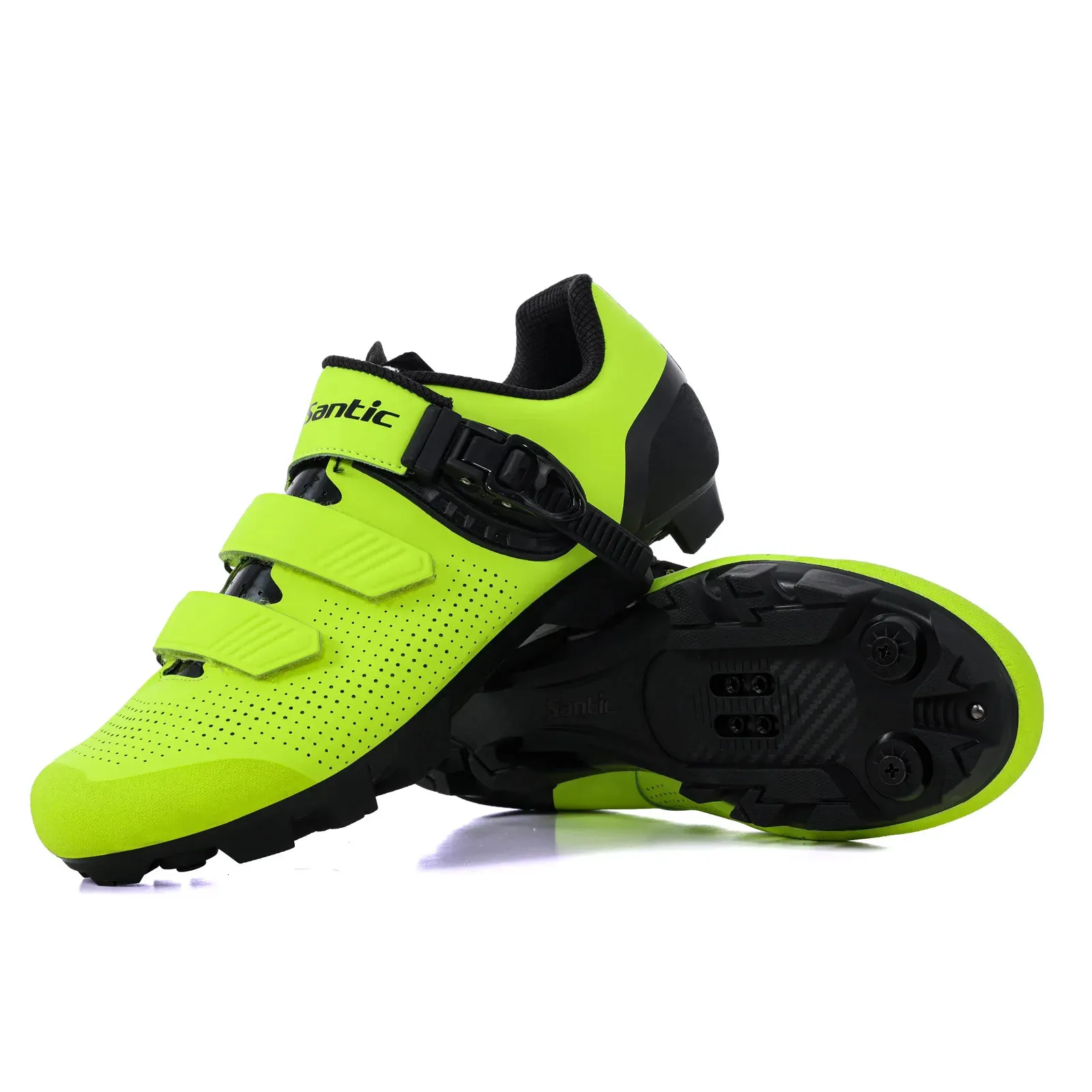 Santic Cycling Mountain Lock Shoes 남성용 SPD 산악 자전거 잠금 MTB 자전거 액세서리 통기성 셀프 잠금 신발 Unisex 231227