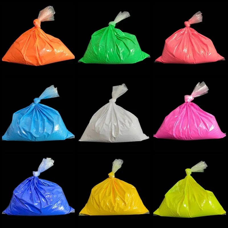 500g/väska fluorescerande pulverfosforpigment DIY Akrylharts Pulver Nagelkonst Regnbågen Färgglad manikyr Dammpolsk dekoration 231227