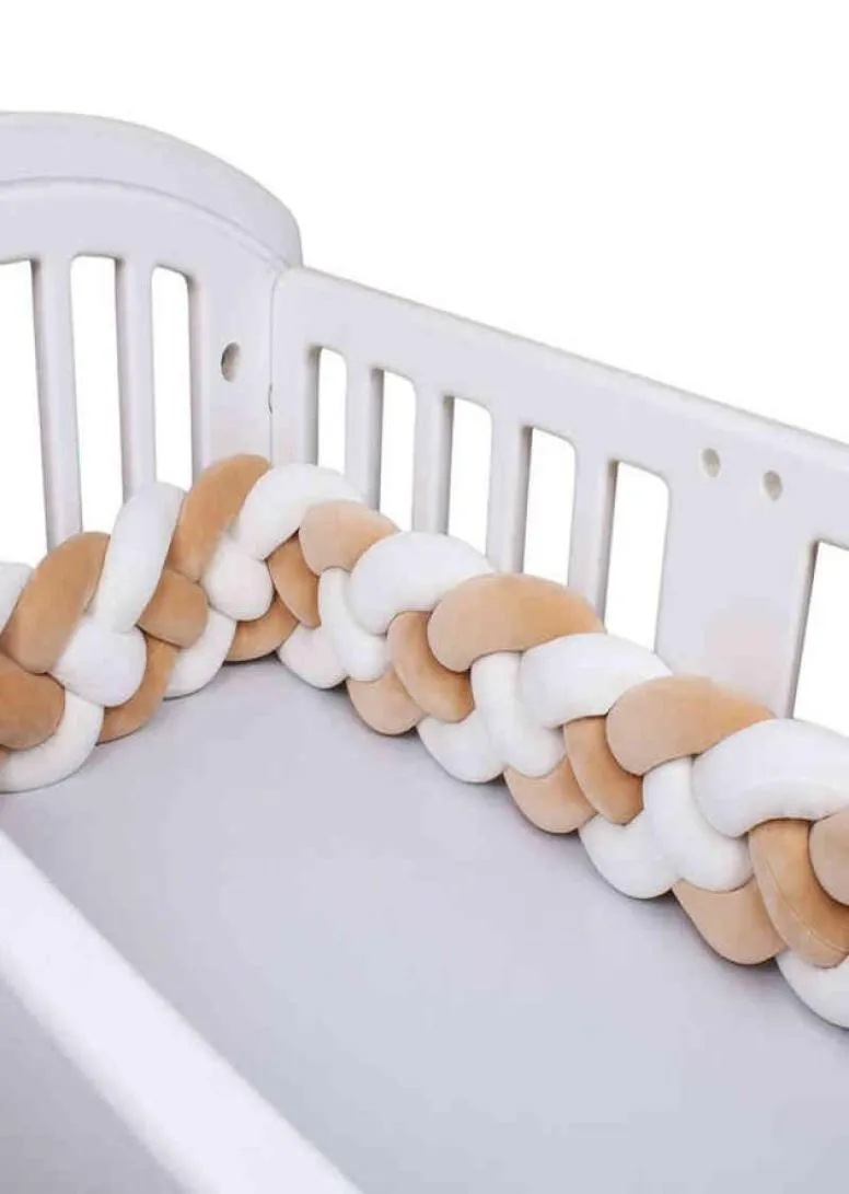 12 cm höjd baby säng stötfångare knut kudde för pojkar flickor fyra Braid Baby Cot Bumper Crib Protector Cuna Para Bebe Room Decor AA22039828837