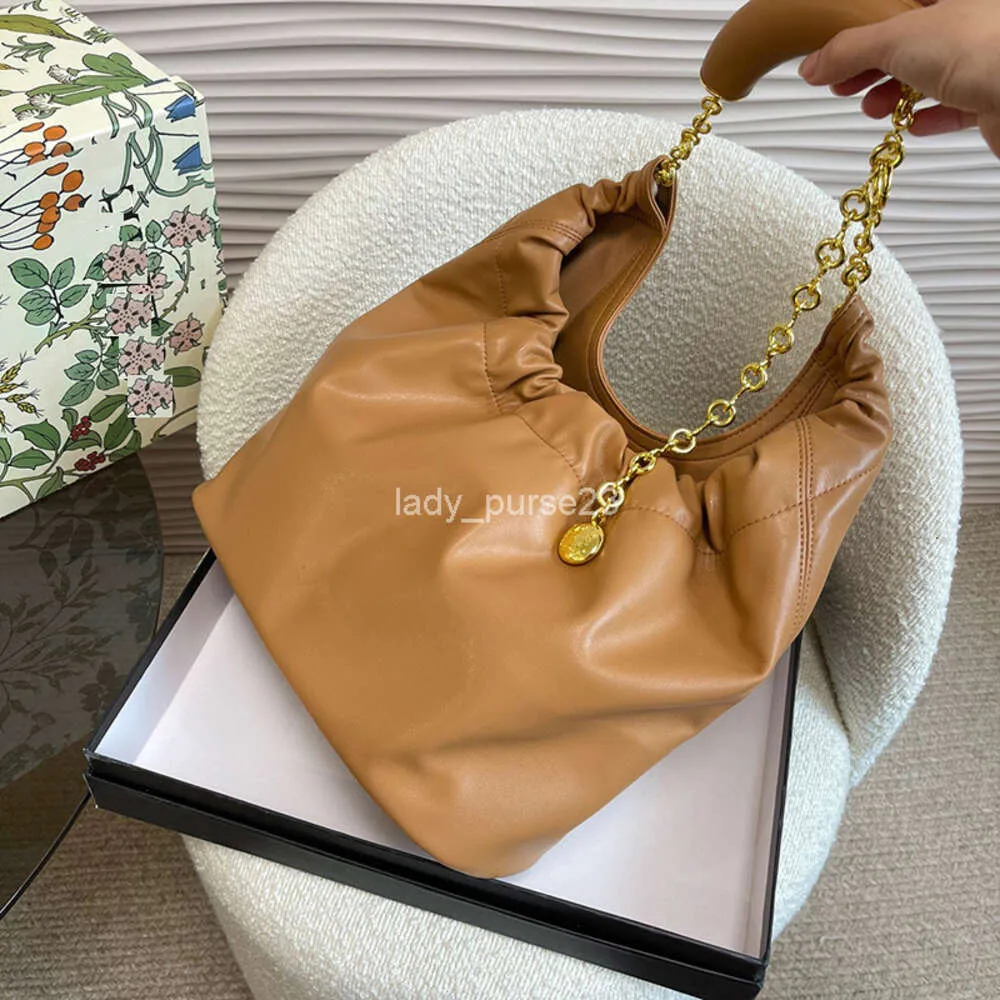 Chain Designer Women Bag Spain Leather Squeeze Fashion Totes Bags Girl Underarm Cowhide Leather Tote Crescent Handbag 2023 New IXI8