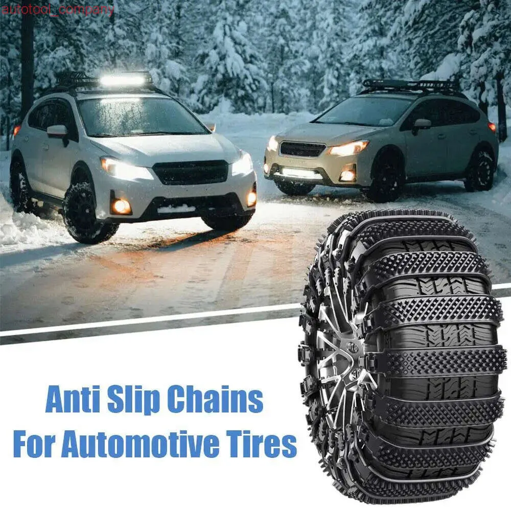 New Snow Chain 10 PCs Cadeia de pneus uretano Celas de rodas Cintos de carro Correnturas de inverno Anti-deslizamento Anti Skid Snow Cades