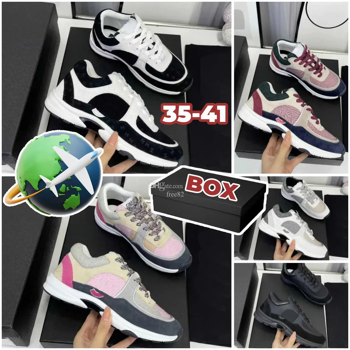 Scarpe casual Scarpe casual Scarpe Running Scarpe Casualmente Allenatori Donne Piattaforma Viaggia Chanelliness Sneaker al 100% Lady Fashi