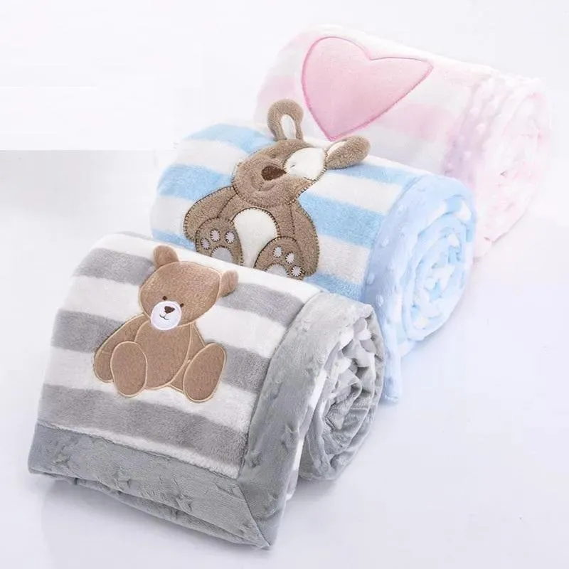 Inbakeren Babydekens Pasgeboren Dikker Katoen Fleece Deken Dubbellaags Baby Inbakeren Wrap Warme Zachte Baby Beddengoed Dekens Manta Bebes