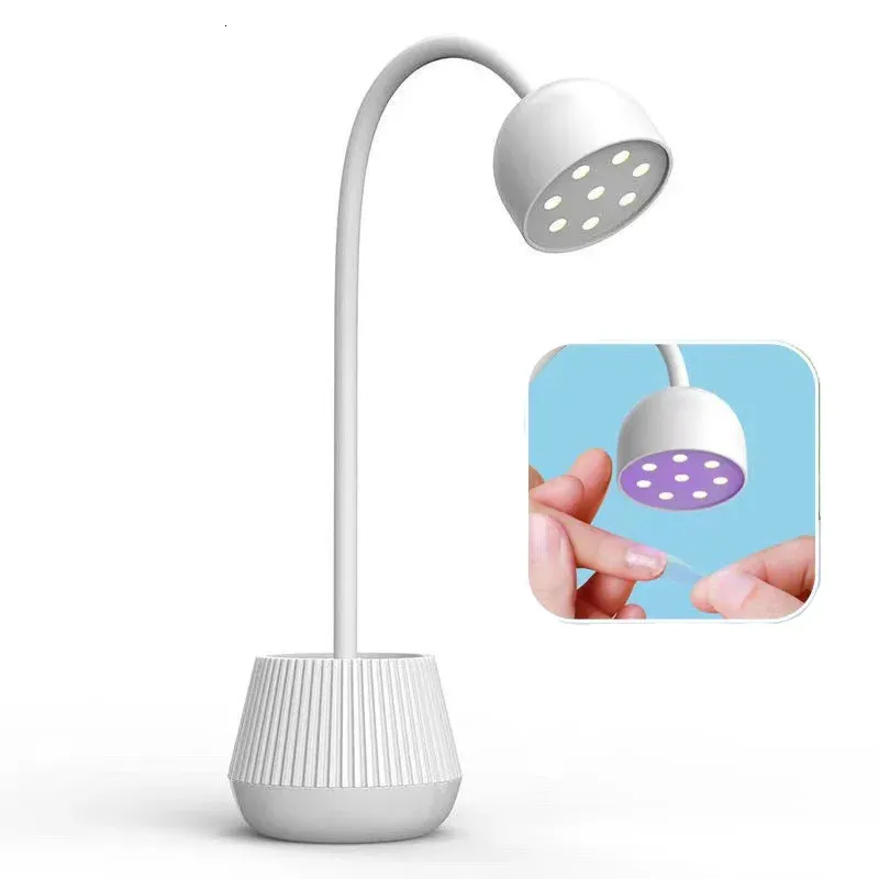 Mini lâmpada led para unhas 24w, secador de manicure falsa, cola de esmalte, secagem rápida, luz uv, design de mesa dobrável 360 ° 240113