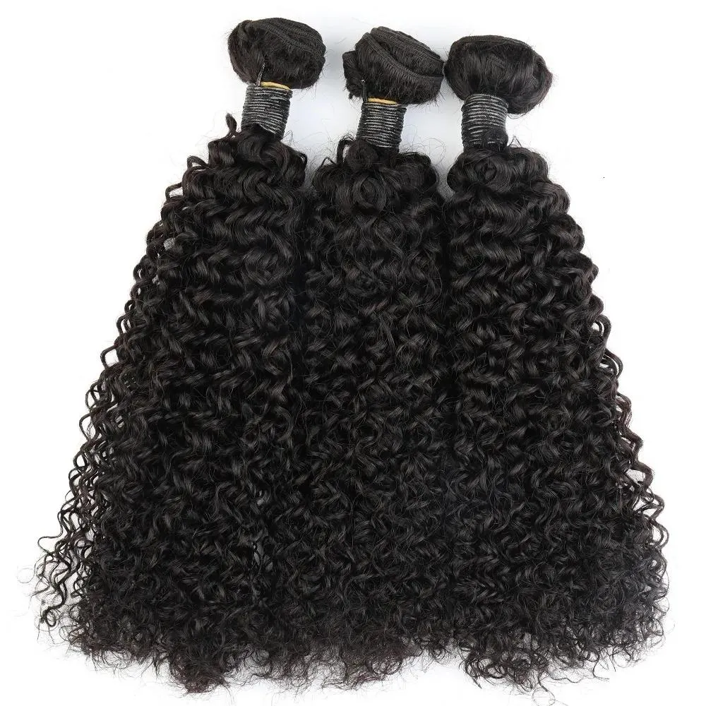 Maker Hair Bun Maker Bliss Brasileiro Weave Bundles Mongolian Curl Humano 828 Polegada Água Onda Profunda Pacote Remy S 3 230214