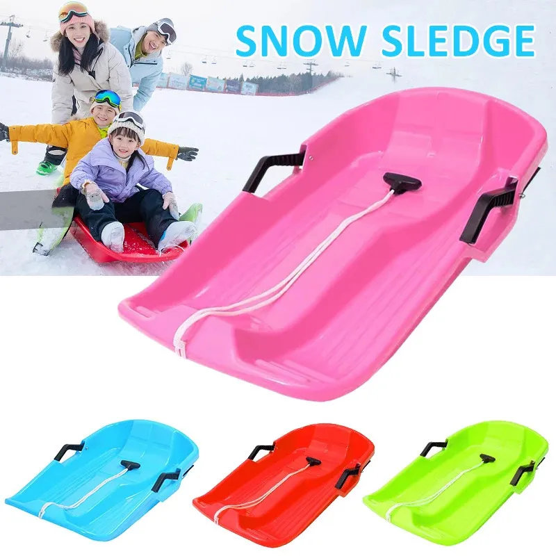 Snow Sledge Kids Heavy Duty Sleigh Rope Adults Ski Boat Board Outdoor Winter Sliding Boat Board Toboggan 231227