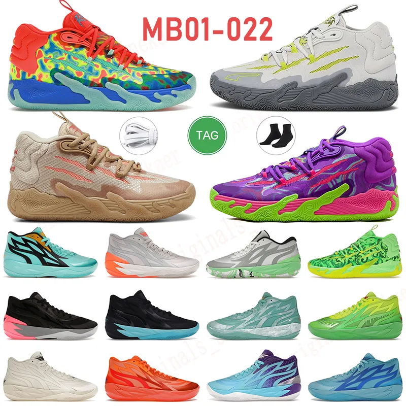 Blue Hive MB03 Basketball Lamelo Ball Shoes Chino Hills Toxic Forever Rare Rick and Morty MB01 MB02 Honeycomb Supernova Queen City Fade Athletic Sneakers Mens Shoes