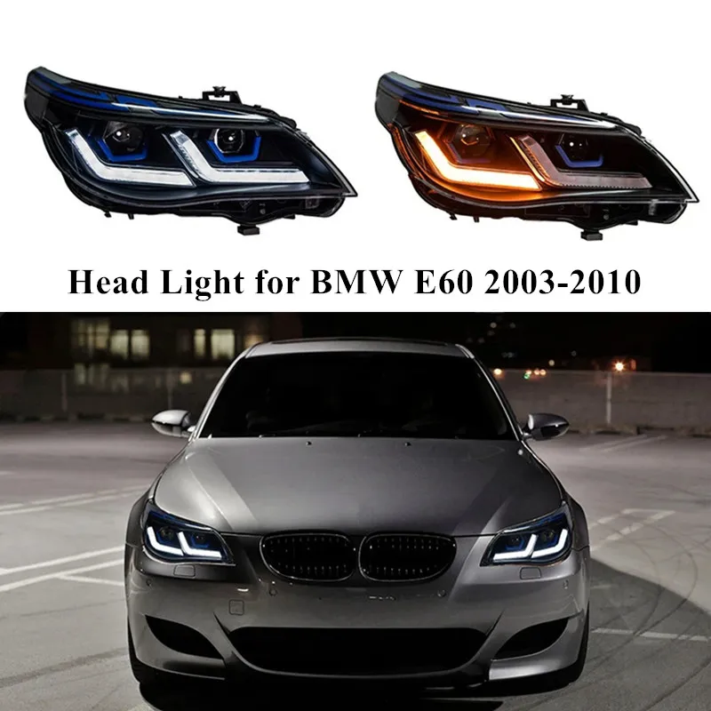 Car Head Light For BMW E60 LED Daytime Running Headlight 2003 2010 DRL