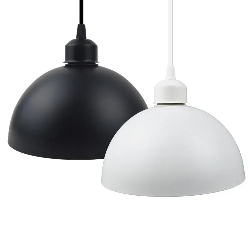 Black Ceiling Chandelier Led Linear Suspension E27 Lamp Holder Ceiling Cord Pendant Light Shade