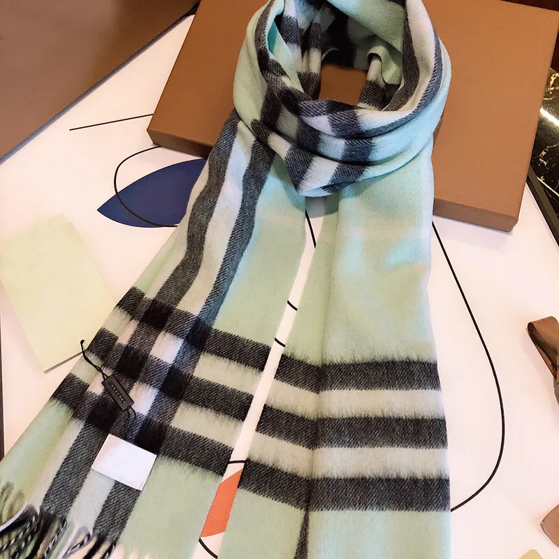 Cashmere Scarf Designer Scarves 180*30cm vinter män kvinnor mjuk tjock sjal master echarpe halsdukar 4 säsong foulard scarve bufanda märke med original box bu02 616