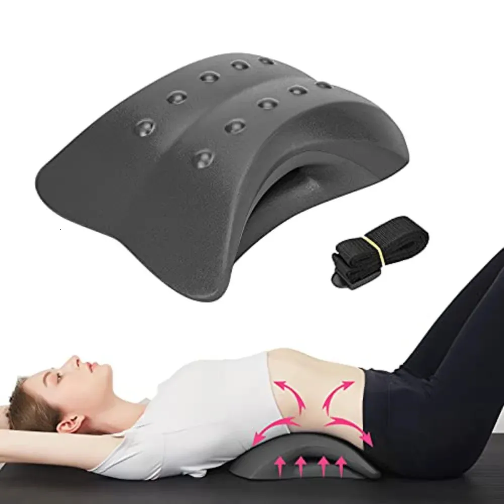 Back Bårmassagekudde Lumbal Traction Cushion Spinal Neck Pain Relief Massage Pad Lumbal Support Decompressor Device 231227